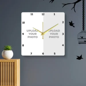 Customized Square Shape Wall Clock Photo Print @₹599/-