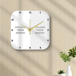 Customized Square Round Corner Wall Clock Photo Print @₹599/-