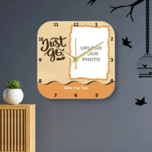 Customized Round Square Frame Wall Clock Photo Print @₹599/-