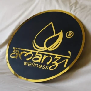 Premium Round Acrylic Sign – Amanzi Wellness 12x12 Inch Design @₹1499/-