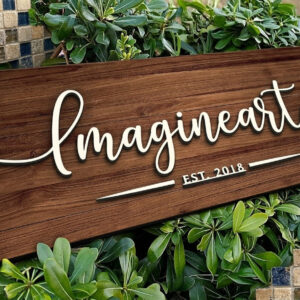 Name plate for home entrance | Door name plates | Wood Personalized Name Plate with 3D Letters | 15X30 cm | Diwali gifts